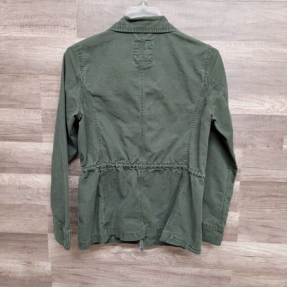 Gap Utility Cargo Military Jacket Olive Green Full Zip Lightweight Womens XS - Picture 4 of 16
